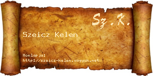 Szeicz Kelen névjegykártya